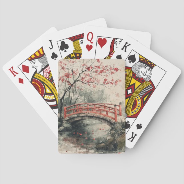Jeu De Cartes Pont Cherry Blossom Sumi-E Paysage (2) (dos)