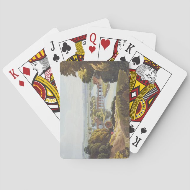 Jeu De Cartes Pont de Caversham, près de la lecture, gravée par (dos)