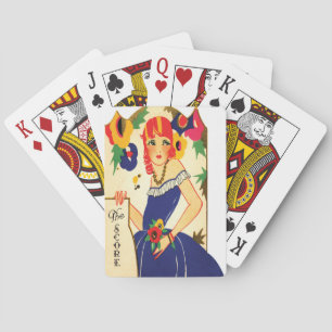 Jeu De Cartes Pont de comptage Art Déco vintage