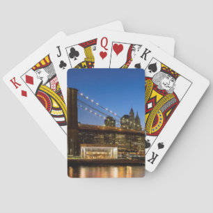 Jeu De Cartes Pont de Manhattan et de Brooklyn au crépuscule