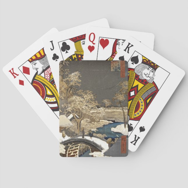 Jeu De Cartes Pont japonais dans la neige (dos)