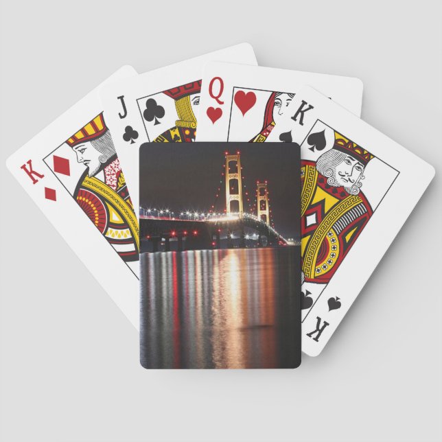Jeu De Cartes Pont Mackinac la nuit (dos)