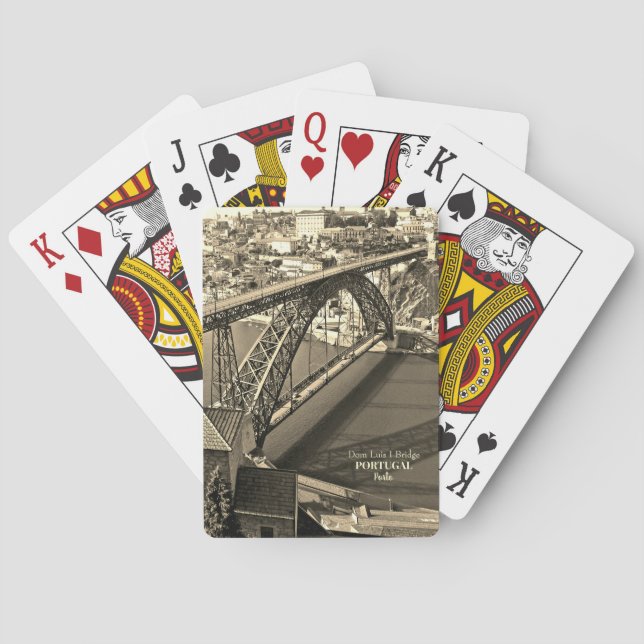Jeu De Cartes Pont Porto au-dessus du fleuve Douro, Portugal, sé (dos)