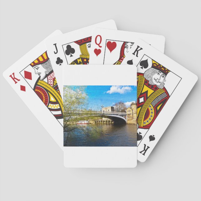 Jeu De Cartes Pont York City Lendal avec arrière - plan texturé (dos)