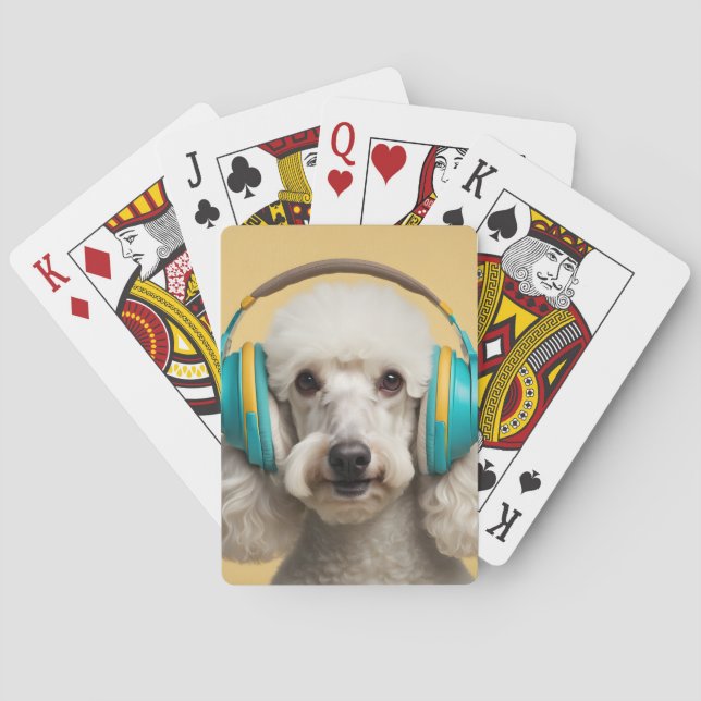 Jeu De Cartes Poodé avec casque (dos)