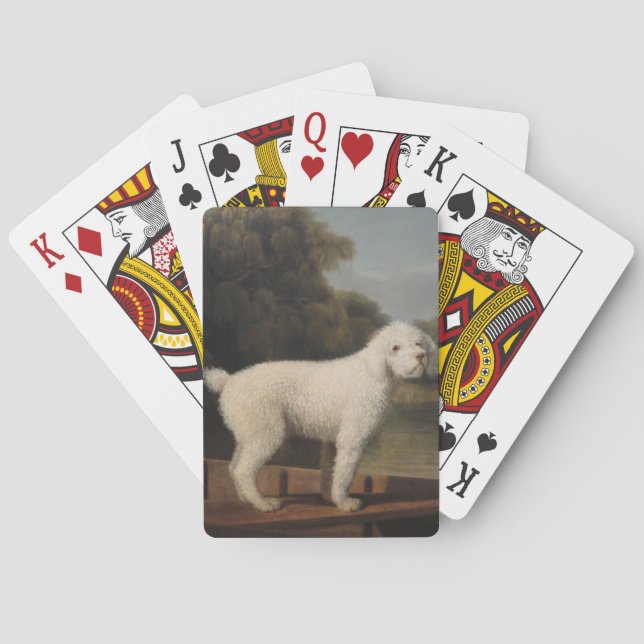 Jeu De Cartes Poodle blanc dans un Punt (par George Stubbs) (dos)
