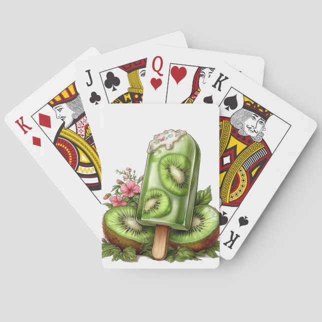 JEU DE CARTES POP-SICLE DE KIWI VERT AUX FRUITS (dos)