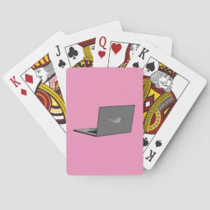 Jeu De Cartes Portable gris avec logo d'oiseau