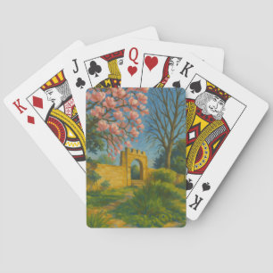 Jeu De Cartes Porte Blossom - Peinture Jardin Enchantée