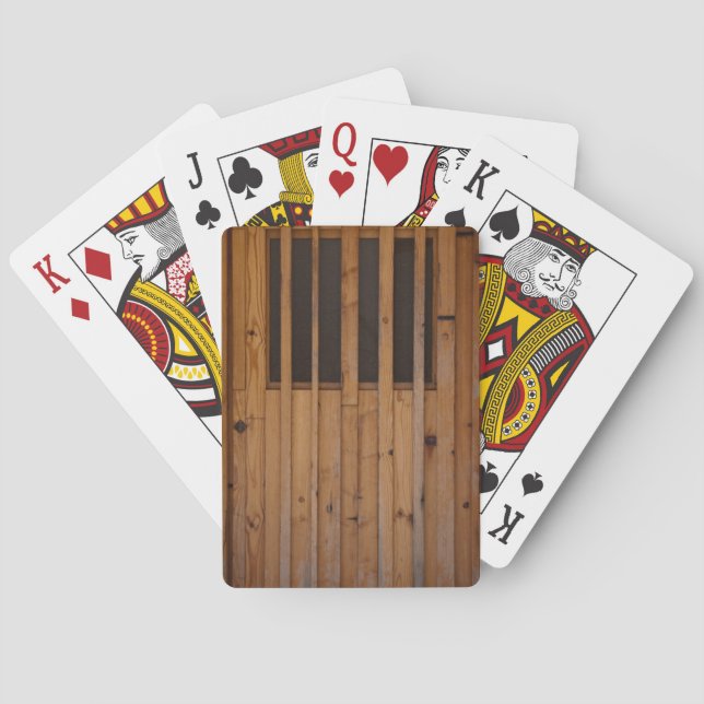 Jeu De Cartes Porte de plage de Wood Slats Costa Brava Espagne (dos)