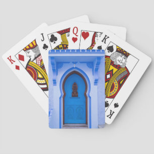 Jeu De Cartes Porte marocaine bleue
