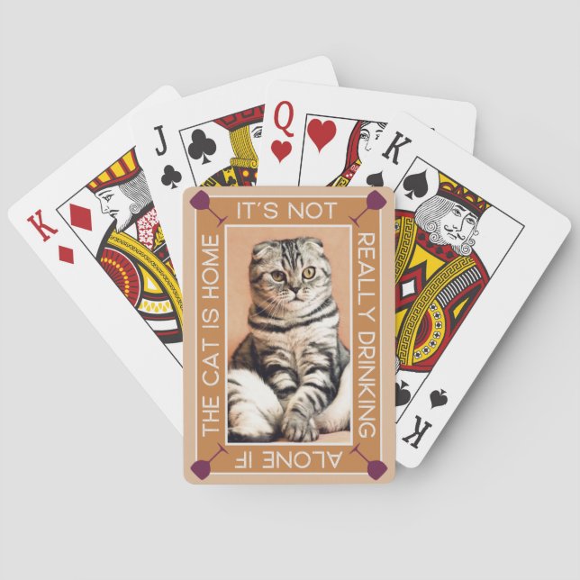 Jeu De Cartes Portrait amusant pour animal | Boire Avec Le Chat (dos)