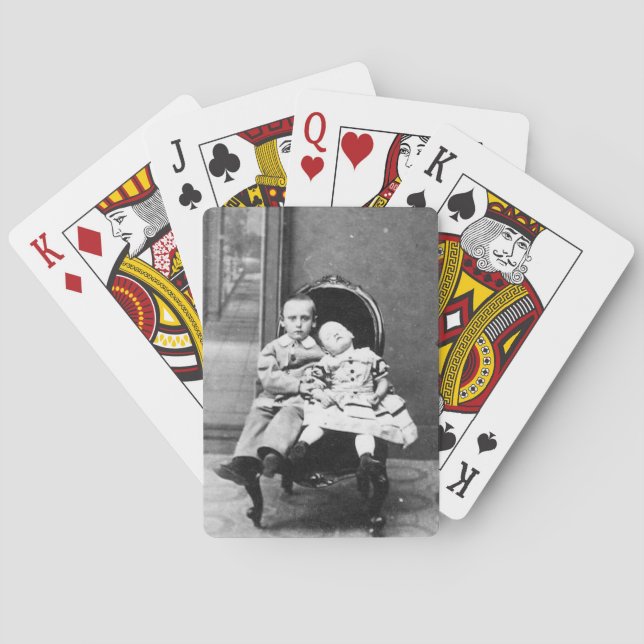 Jeu De Cartes Portrait antique hantant de frères et sœurs  (dos)