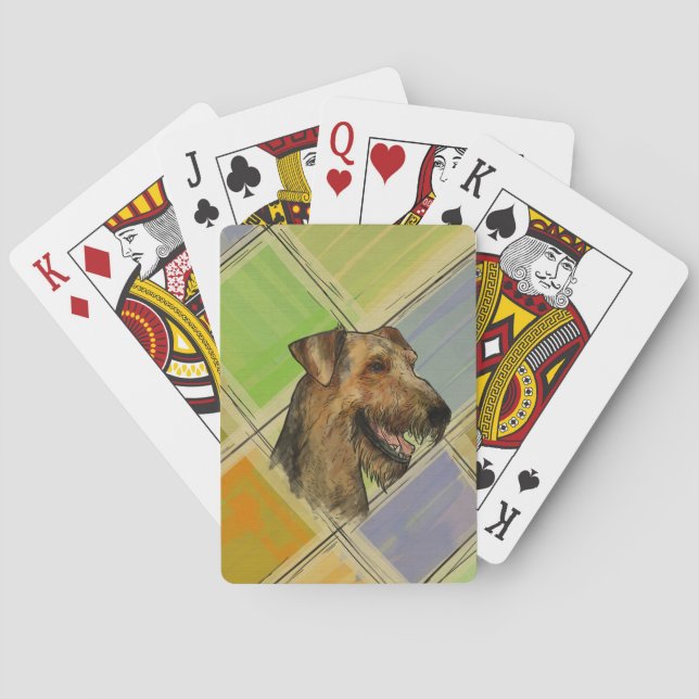 Jeu De Cartes Portrait d'Airedale Terrier (dos)