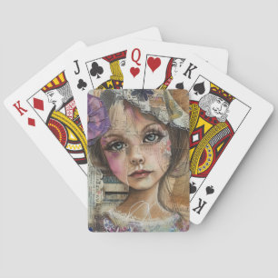 Jeu De Cartes Portrait d'art en collage multimédia (1)