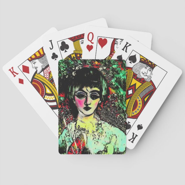 Jeu De Cartes Portrait de Beauté Gothique  (dos)