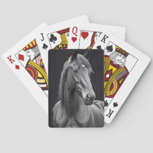 Jeu De Cartes Portrait de cheval Majestueuse Nature Vie Art Affi