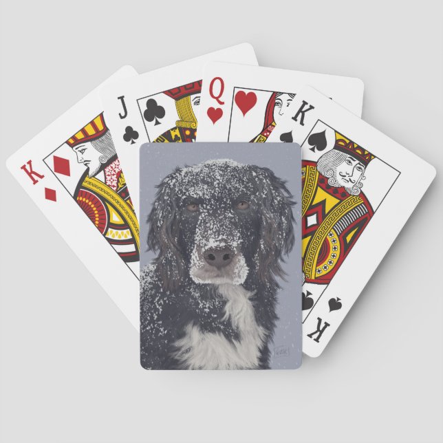 Jeu De Cartes Portrait de chien mélange de Spaniel  (dos)