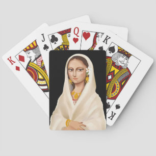 Jeu De Cartes Portrait de femme élégante Illustration d'art cu