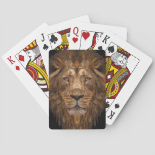Jeu De Cartes Portrait de lion géométrique