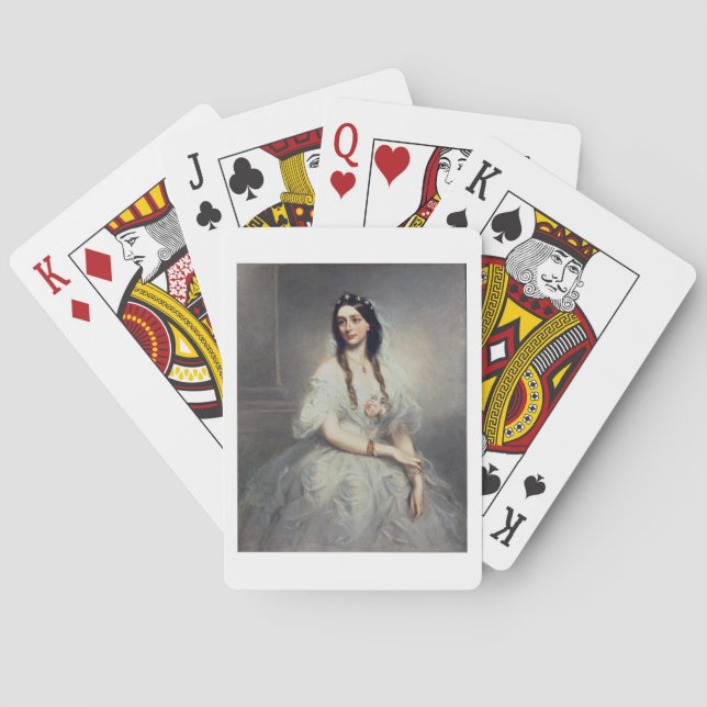 Jeu De Cartes Portrait de Mme C.W.Stoughton (d.1907), Trois-quar (dos)