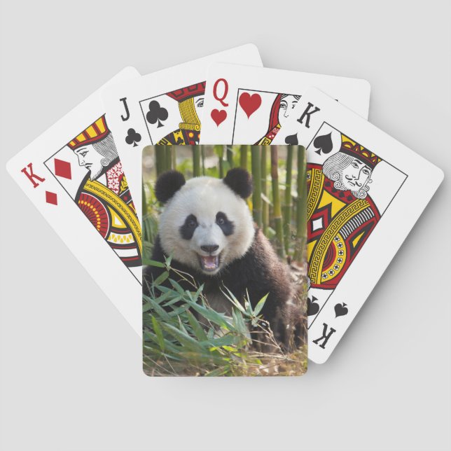 Jeu De Cartes Portrait de panda souriant (dos)