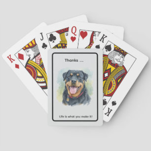 Jeu De Cartes Portrait de Rottweiler de compagnie personnalisé à