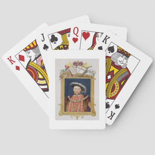 Jeu De Cartes Portrait d'Henry VIII (1491-1547) (dos)