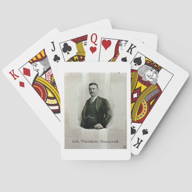 Jeu De Cartes Portrait du colonel Theodore Roosevelt (litho) (dos)