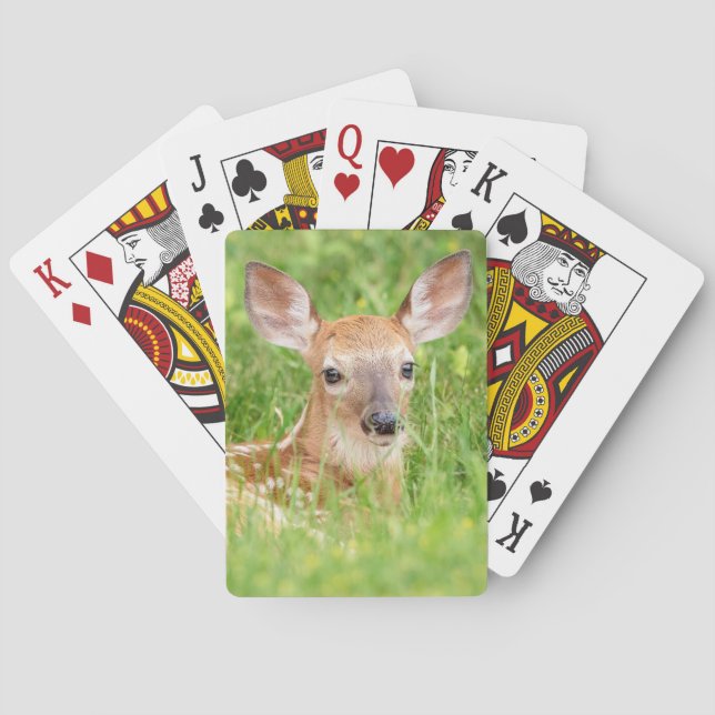 Jeu De Cartes Portrait d'un faon (cerf de Virginie) (dos)