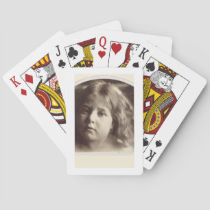 Jeu De Cartes Portrait d'une jeune fille (tirage albumen d'un co