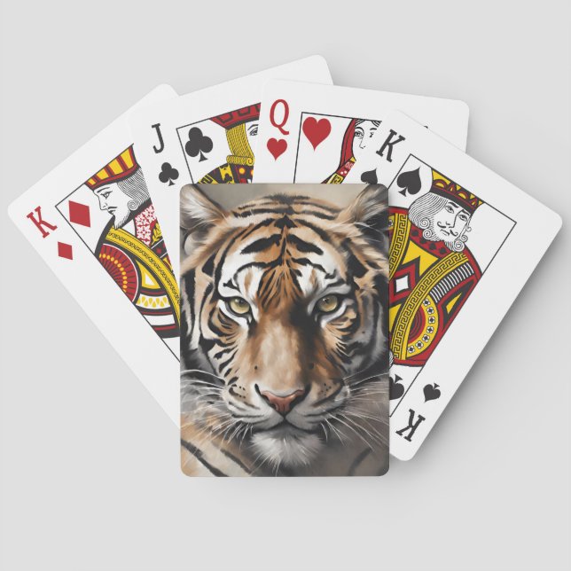 Jeu De Cartes Portrait majestueux de Tiger (dos)