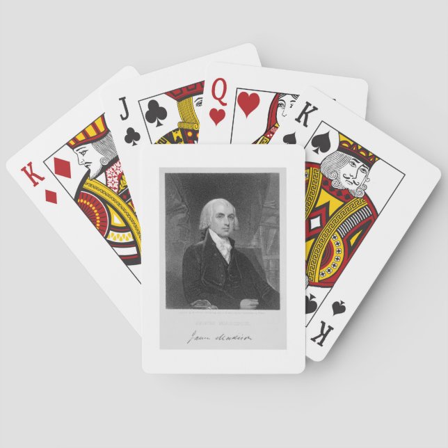 Jeu De Cartes Portrait of James Madison, engraved by William A. (dos)