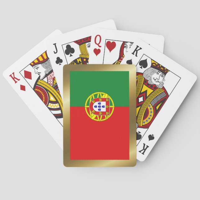 Jeu De Cartes Portugal Drapeau Lecture Cartes (dos)