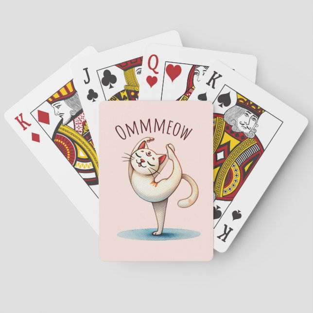 Jeu De Cartes Pose de Yoga de chat - Meow (dos)