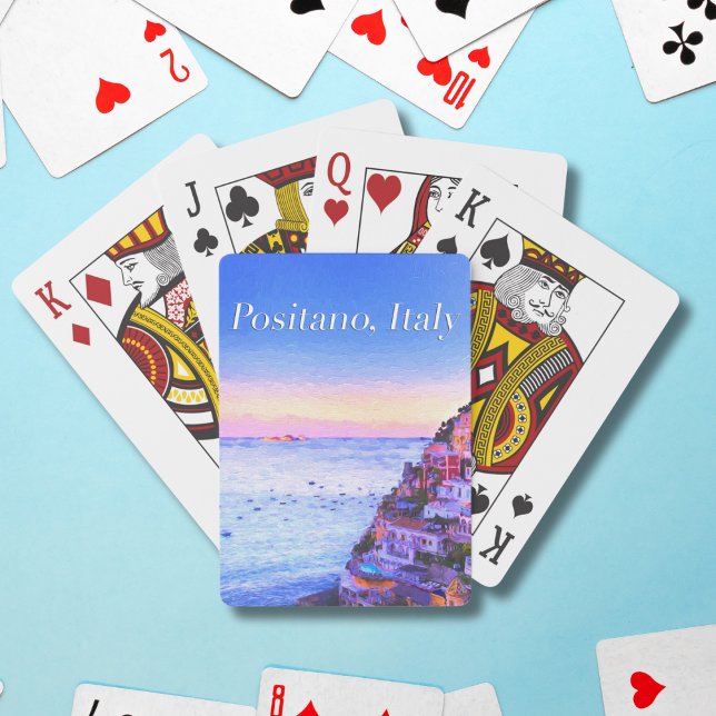 Jeu De Cartes Positano, coucher de soleil Italie (Créateur téléchargé)