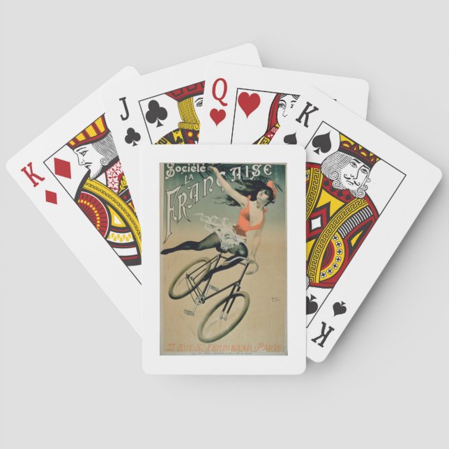 Jeu De Cartes Poster advertising 'Societe La Francaise', Paris ( (dos)