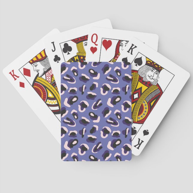 Jeu De Cartes Poster de animal Abstrait très peri pourpre (dos)