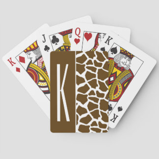 Jeu De Cartes Poster de animal Brown et blanc de girafe