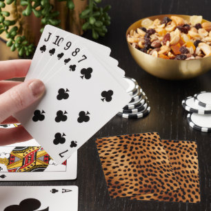Jeu De Cartes Poster de animal Cheetah Brown et noir