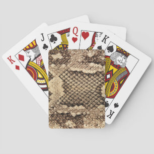 Jeu De Cartes Poster de animal de peau de serpent exotique motif