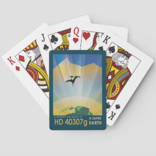 Jeu De Cartes Poster De L'Espace Rétro-La Gravité D'Une Super Te