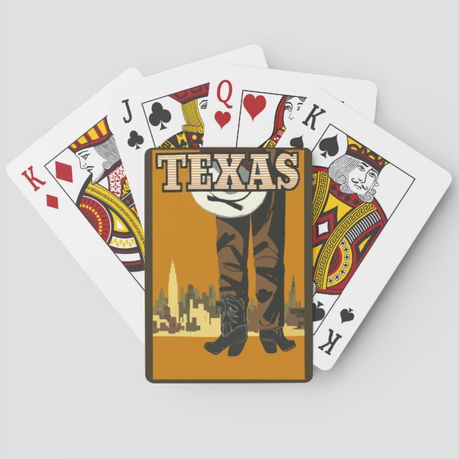 Jeu De Cartes Poster de Personnaliser Vintage Texas (dos)