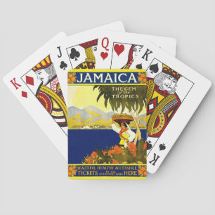 Jeu De Cartes Poster jamaïcain jaune