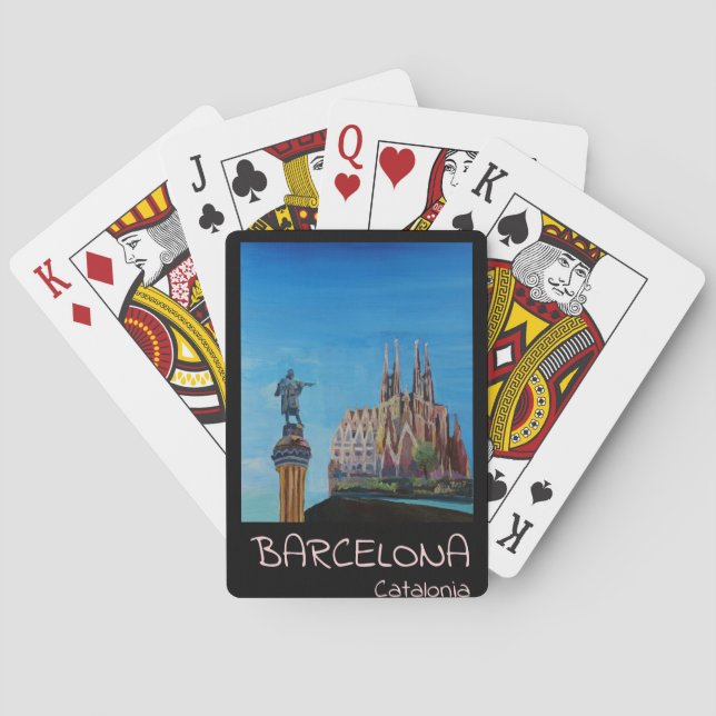 Jeu De Cartes Poster Retro Barcelone (dos)