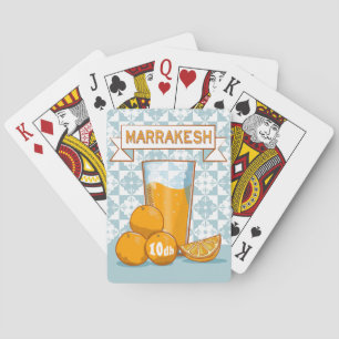 Jeu De Cartes Poster rétro de jus d'orange MARRAKESH