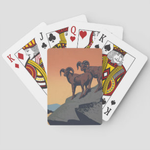 Jeu De Cartes Poster vintage Promouvoir Les Voyages Dans Les Par