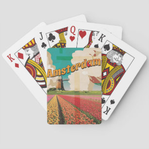 Jeu De Cartes Poster Vintage voyage Amsterdam