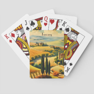 Jeu De Cartes Poster Vintage voyage Campagne toscane