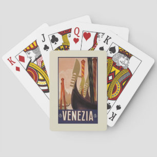 Jeu De Cartes Poster Vintage voyage Venice Italie